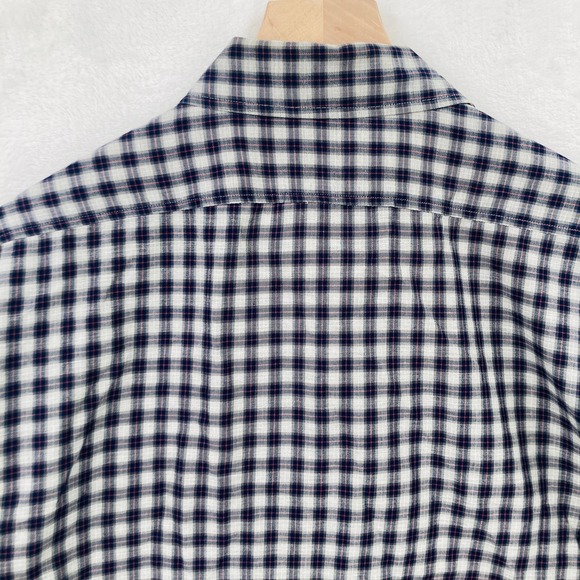 Rag & Bone Button Up Shirt Mens Medium Gray Plaid Long Sleeve Tailored Workwear - Picture 12 of 15